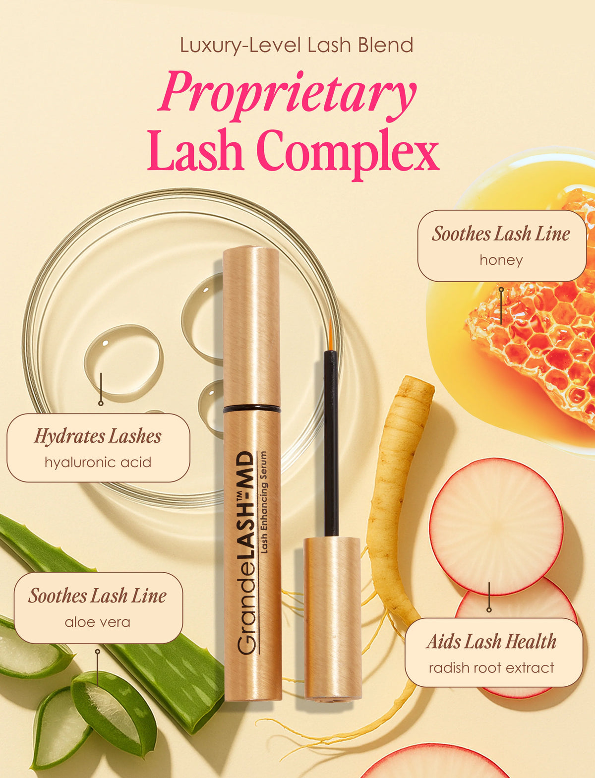 Travel Size GrandeLASH-MD Lash Enhancing Serum, 6 Week Supply
