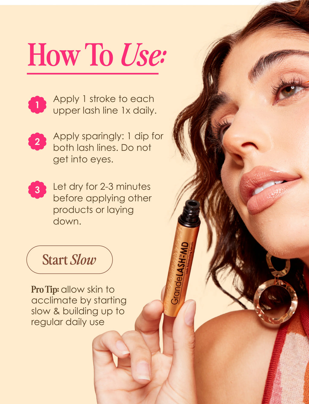 Travel Size GrandeLASH-MD Lash Enhancing Serum, 6 Week Supply